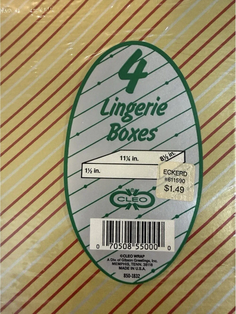 Vintage Christmas Shirt Lingerie Gift Boxes (31 Boxes) Assorted Prints & Sizes